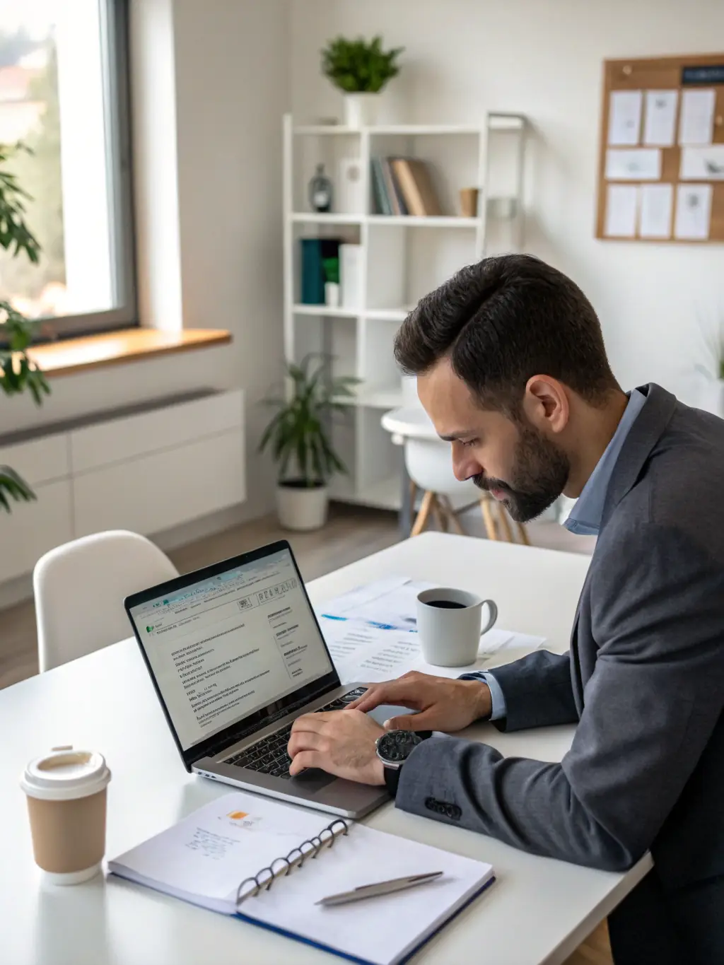 A focused professional working at a desk, utilizing productivity tools and strategies to optimize performance and achieve measurable improvements.